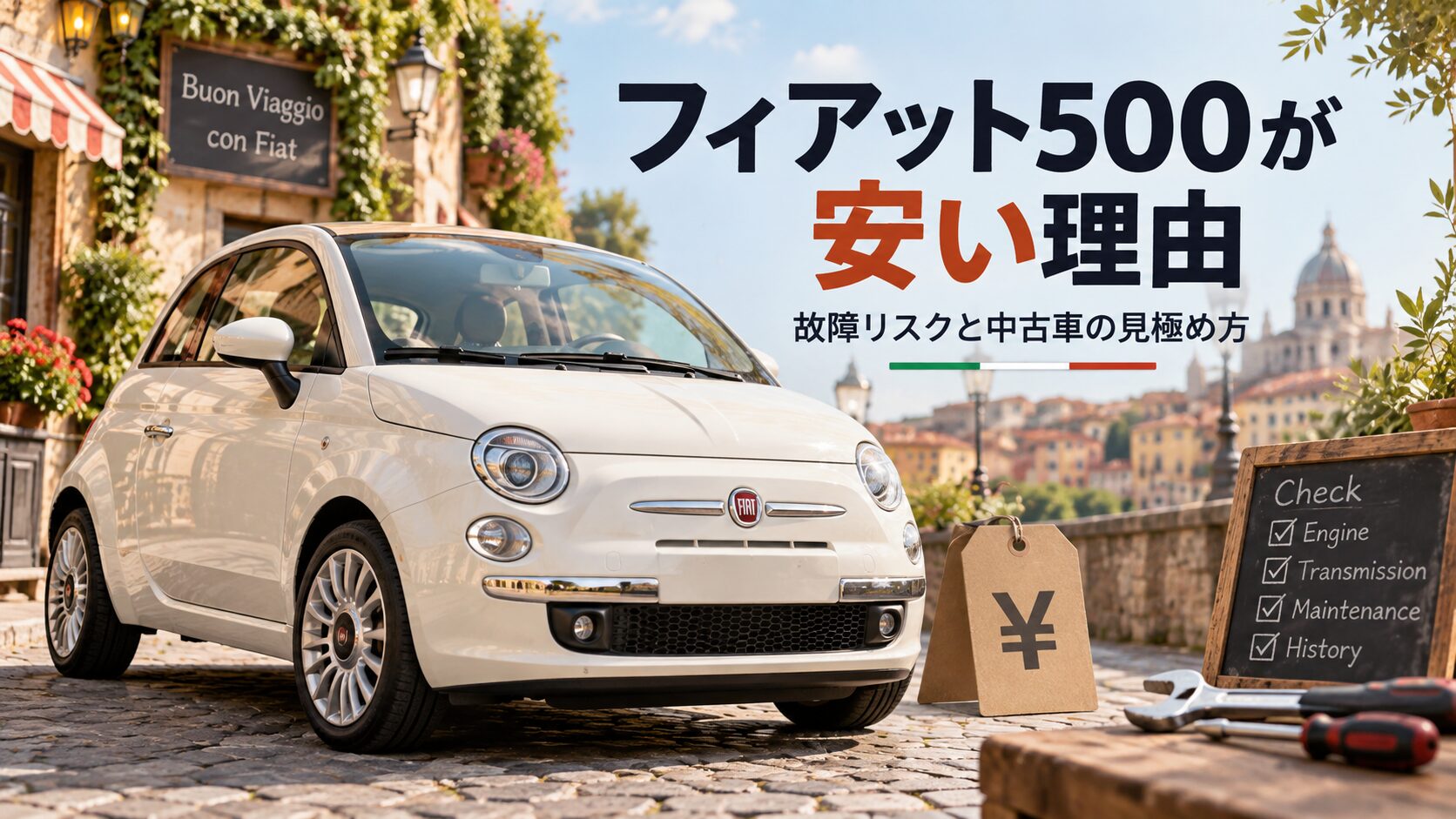 フィアット500の安い理由は?デュアロジックの故障リスクと地雷車の見極め方